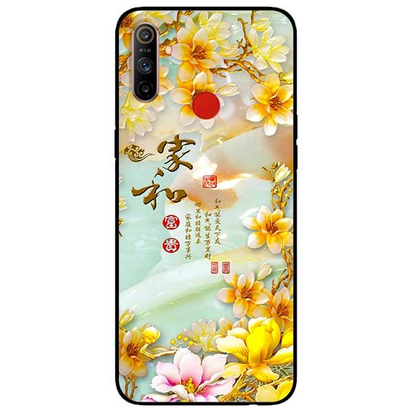 Ốp lưng dành cho Realme C3 mẫu Chữ Hoa Vàng