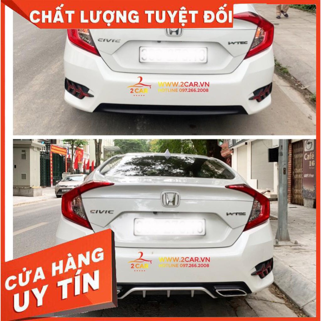 Lip Chia Pô, Lippo, líp pô Xe Honda Civic 2017-2021 kiểu dáng Mercedes - 2 pô