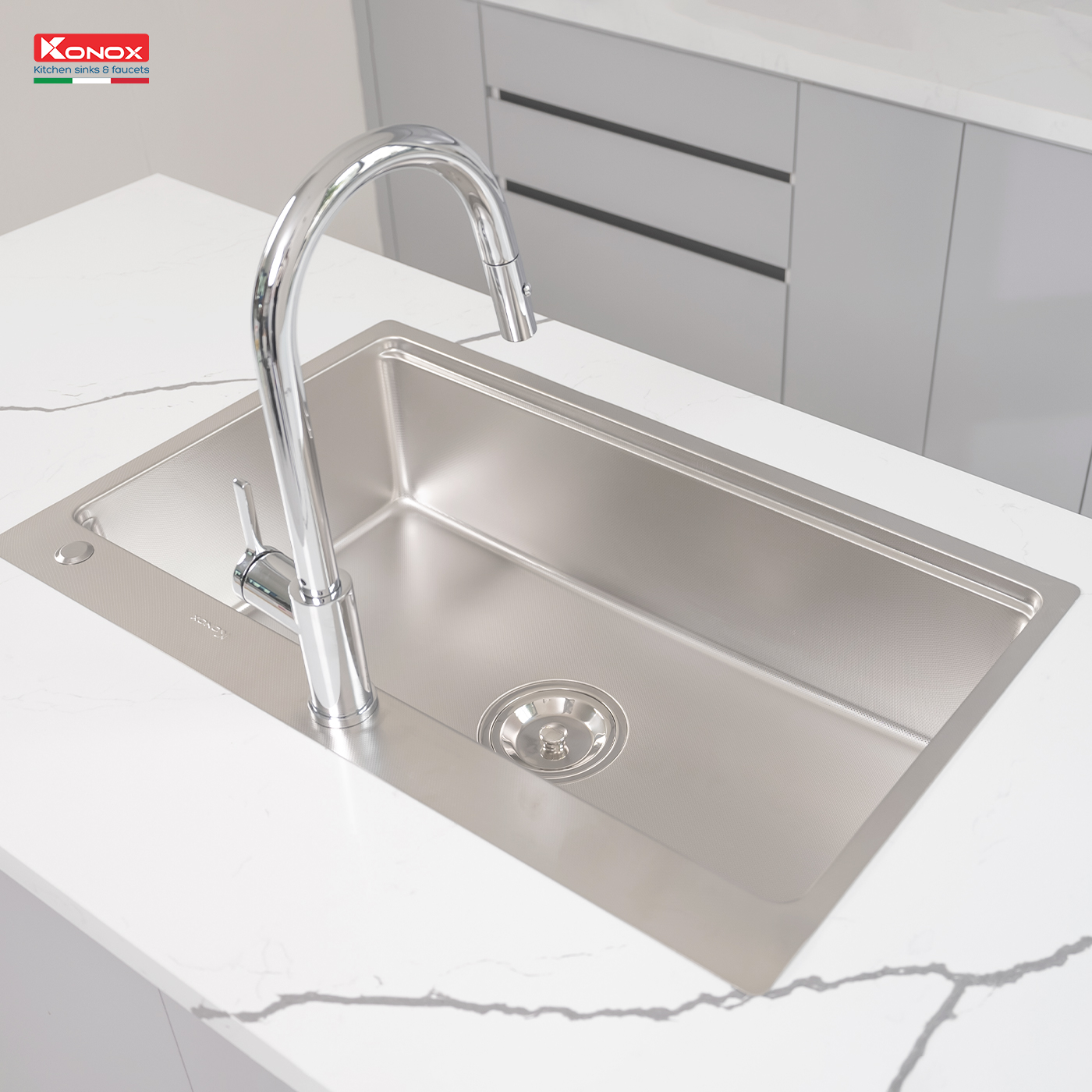 Chậu rửa bát chống xước Top Mount Sink KN8151TS Dekor Basic - Bảo hành chính hãng 10 năm