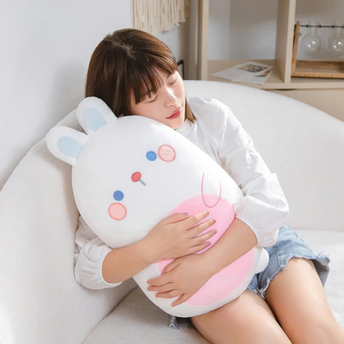 Đồ chơi thú bông hình thỏ 45cm VALUE TOYS M1-26