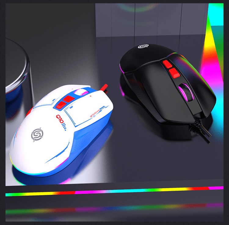 Chuột có dây chuyên game K-SNAKE Q10 có đèn led RGB 5 chế độ với tốc độ chuột lên đến 4000DPI - HÀNG CHÍNH HÃNG