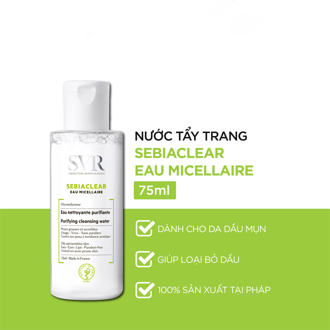 Nước tẩy trang làm sạch da SVR Sebiaclear, LRP Micellar Water Ultra Sensitive Skin