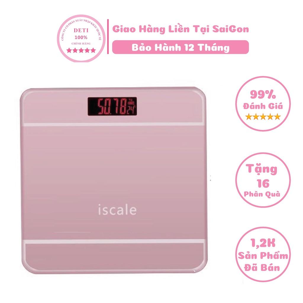 Cân điện tử sức khỏe tặng kèm pin 180kg heo hồng hàng chính hãng