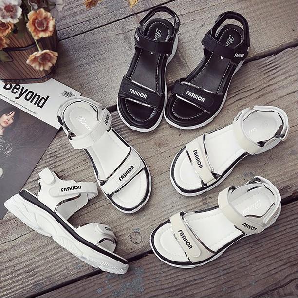 Giày Dép Nữ SANDAL Fashion quai ngang dán, đế cao tôn dáng DSD02