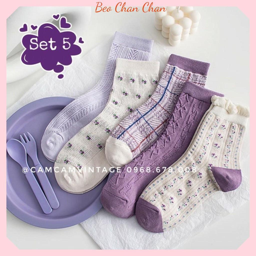 Set Tất cao cổ nữ vớ cao cổ nam tất nữ cao cổ tiểu thư #lolita ulzzang  #tím set tất quà tặng sinh nhật valentine