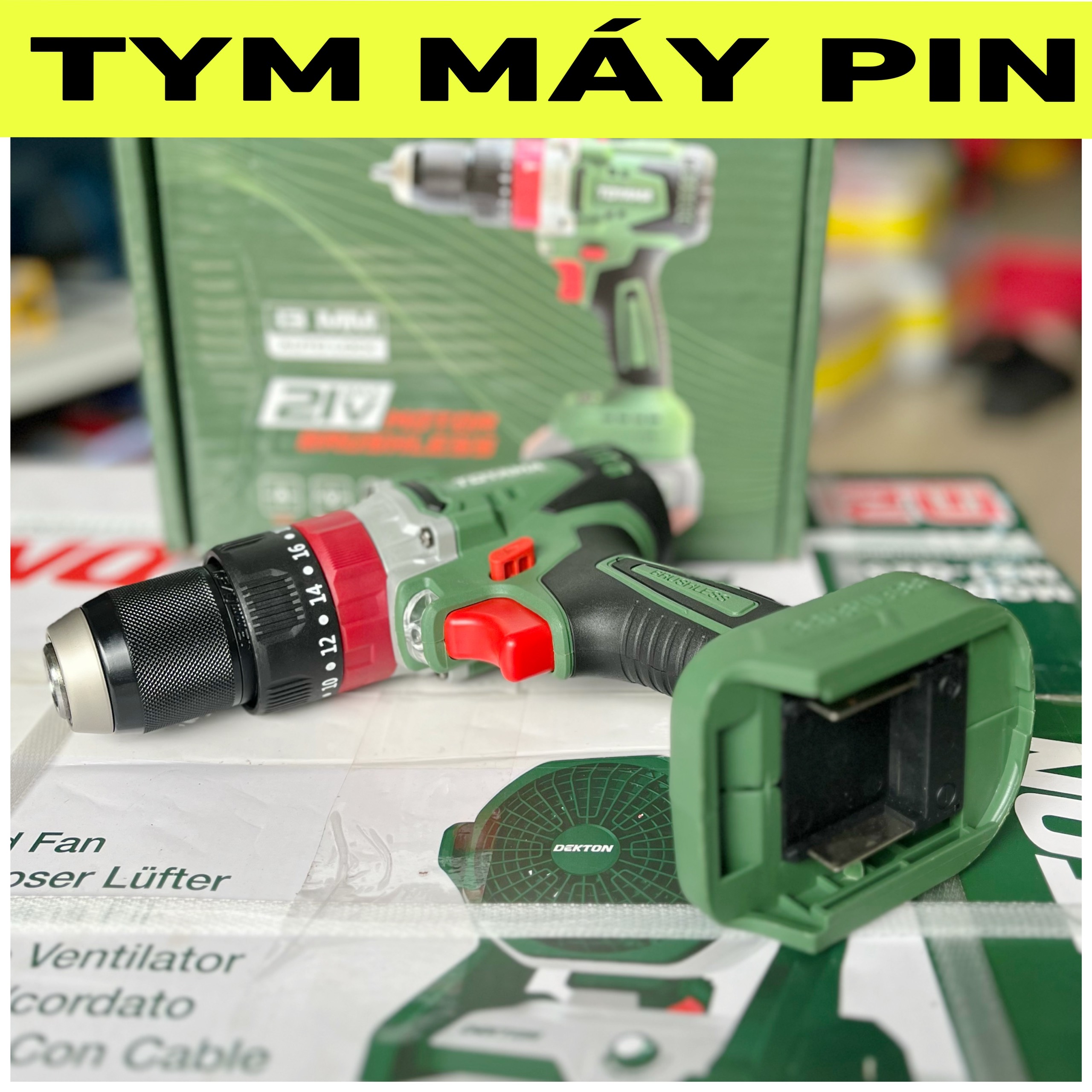 Thân máy khoan pin 3CN 21V Toyama Z8 chân pin phổ thông {chưa pin sạc – TYM máy pin