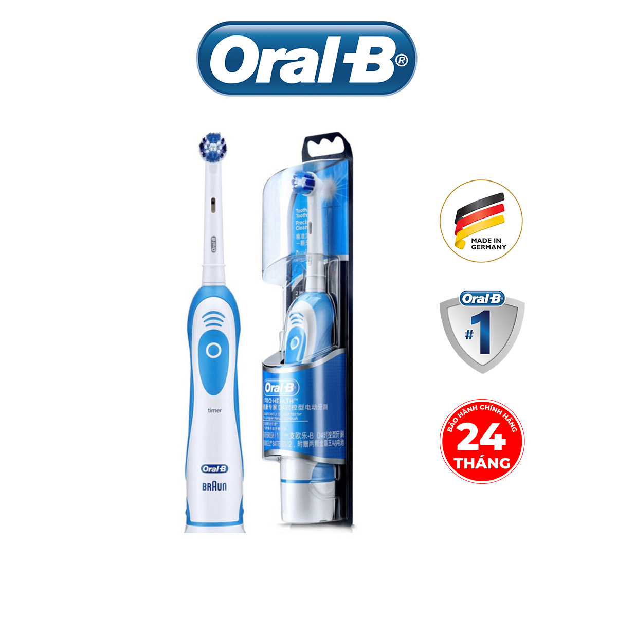 Bàn chải đánh răng pin Oral-B, hàng chính hãng 100