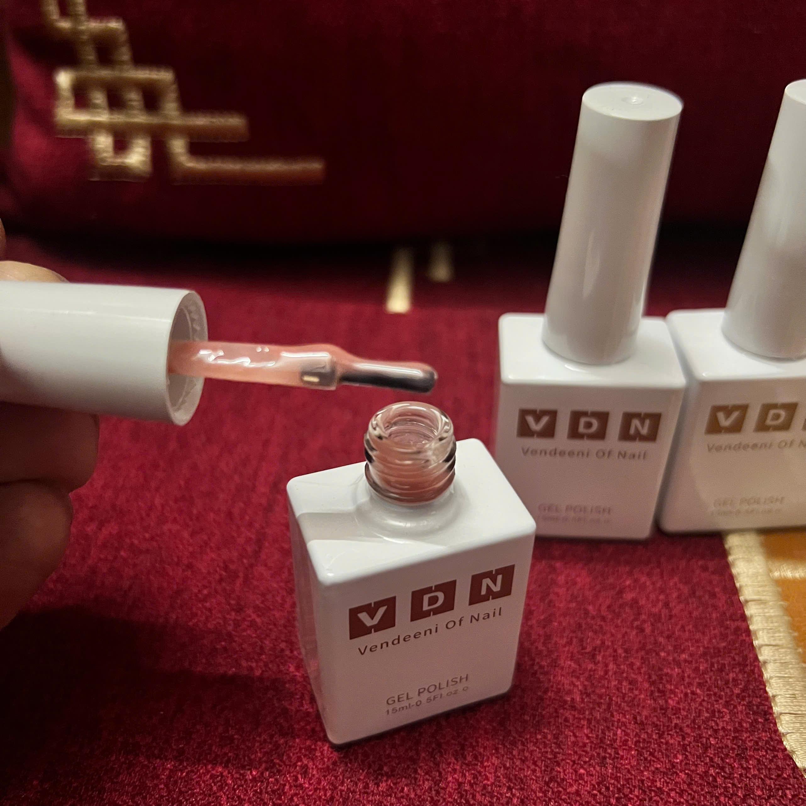 Sơn Thạch Hồng Nude VENDEENI V19-S01 Cao Cấp Chai 15ml Làm Nail, Sơn Gel Tone Hồng Nhạt Trong Suốt Bóng Đẹp Nữ Women