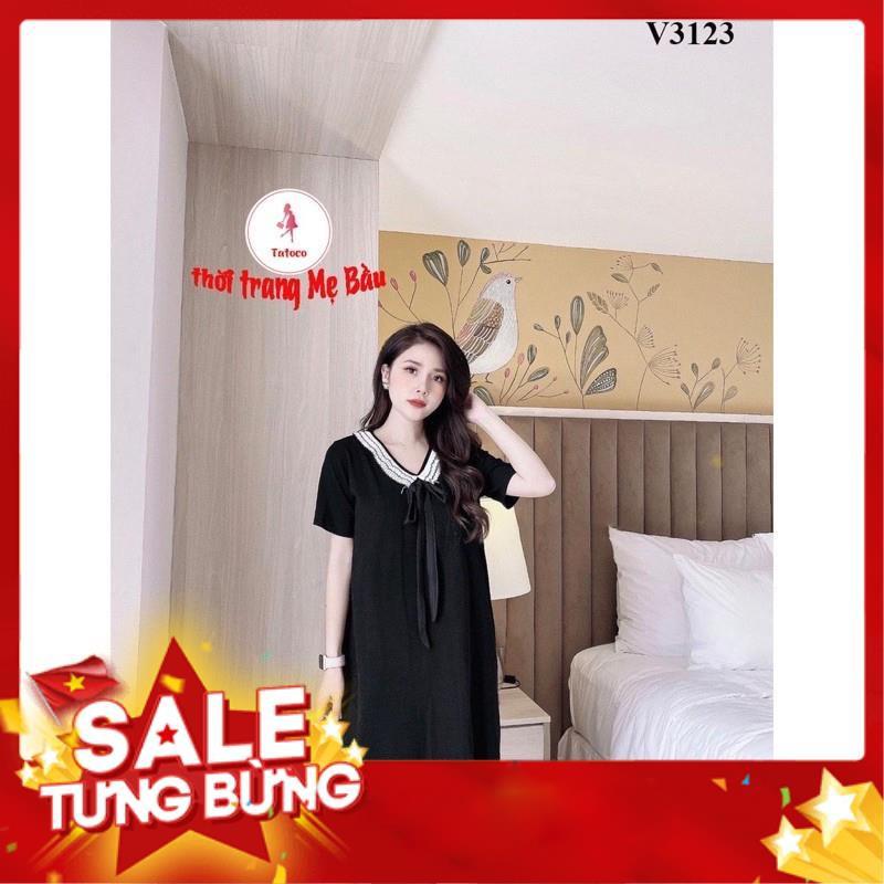 váy bầu mùa hè chất lụa hàn mát mềm mịn sang chảnhđầm bầu thiết kế siêu xinhváy bầu xinh freesize 43-68