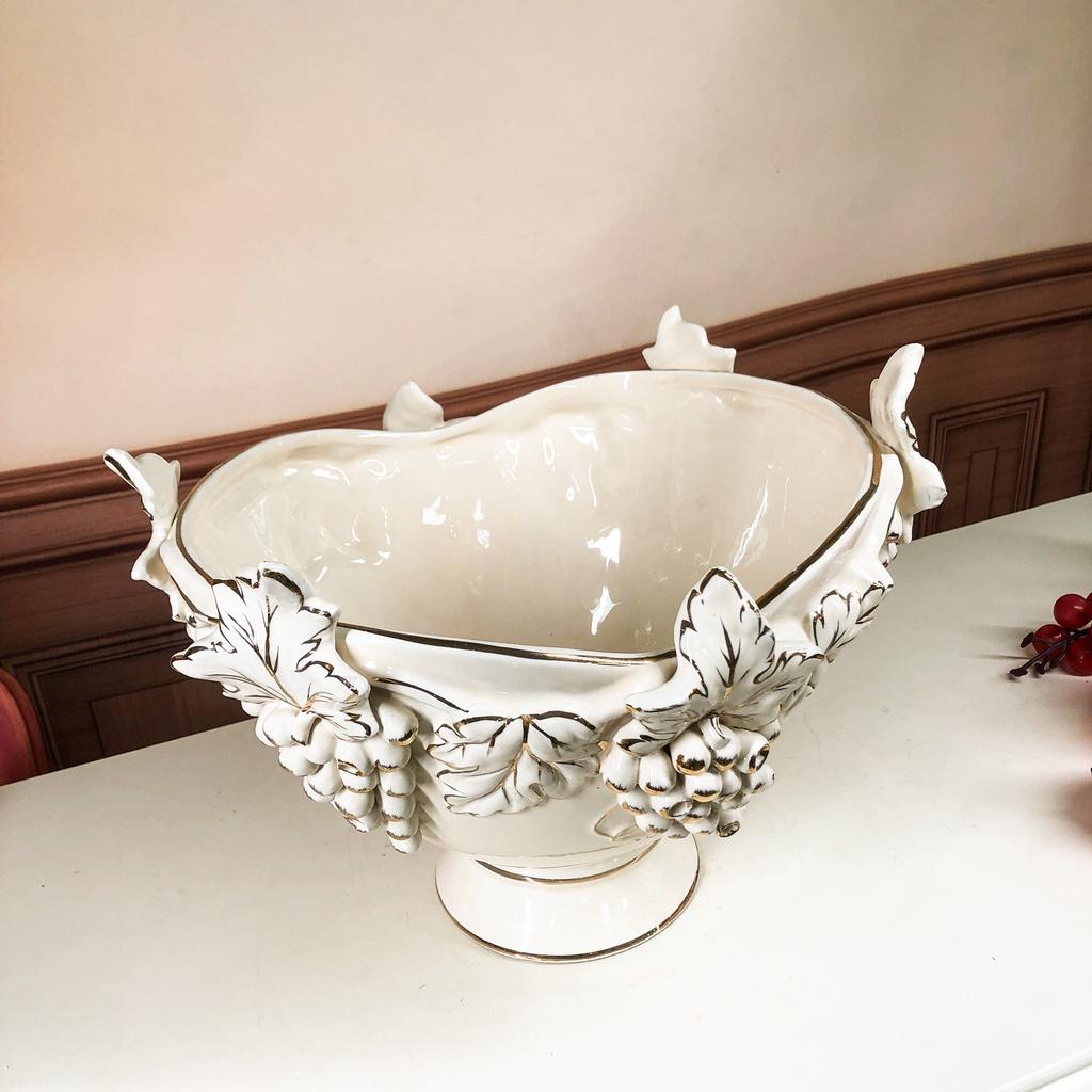 Đĩa Quả Nho Đắp Nổi 3D Tân Cổ Điển Sang Trọng Hoàng Gia Cbsale-DQ8