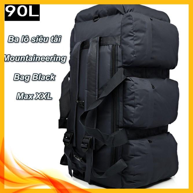 ️ Ba lô siêu tải Mountaineering Bag Black Max XXL