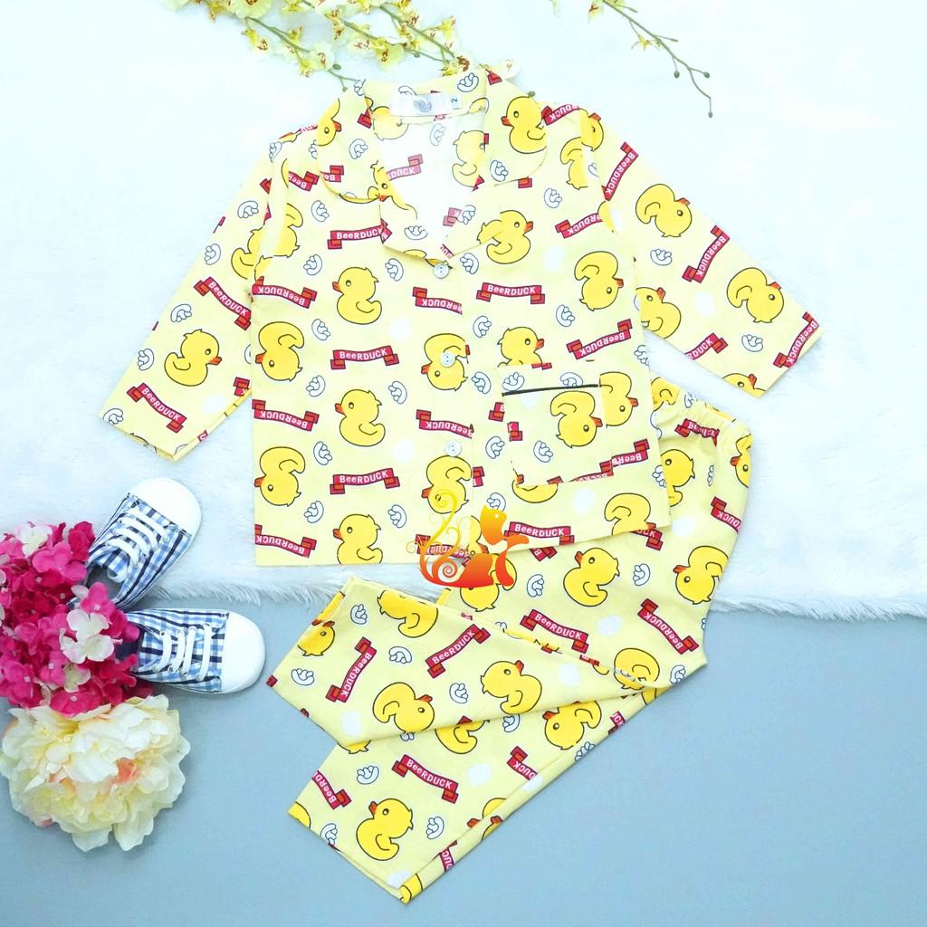 Đồ Bộ Mặc Nhà &quot;Vịt vàng - BeerDuck&quot; Pijama Kate Thái Quần Dài - Cho Bé 8-38kg