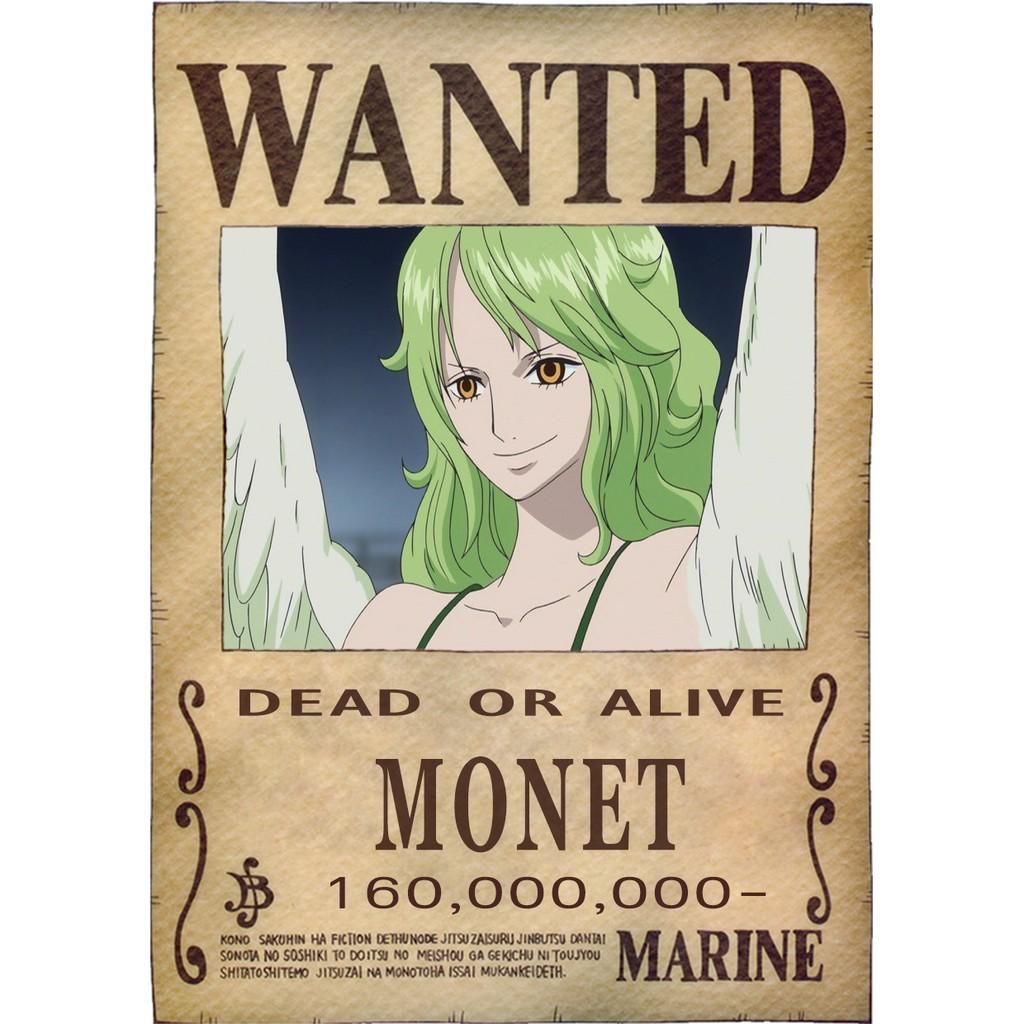 Bộ 10 tấm truy nã nữ hải tặc onepiece wanted poster loại dày