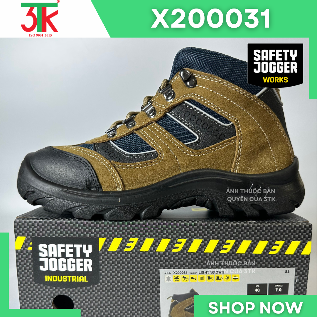 Giày Bảo Hộ Lao Động Safety Jogger X2000 Da Cao Cấp chống đinh Chống Trơn Trượt, Chống Va Đập, Chống Tĩnh Điện Sử Dụng trong Công Trình Xây Dựng