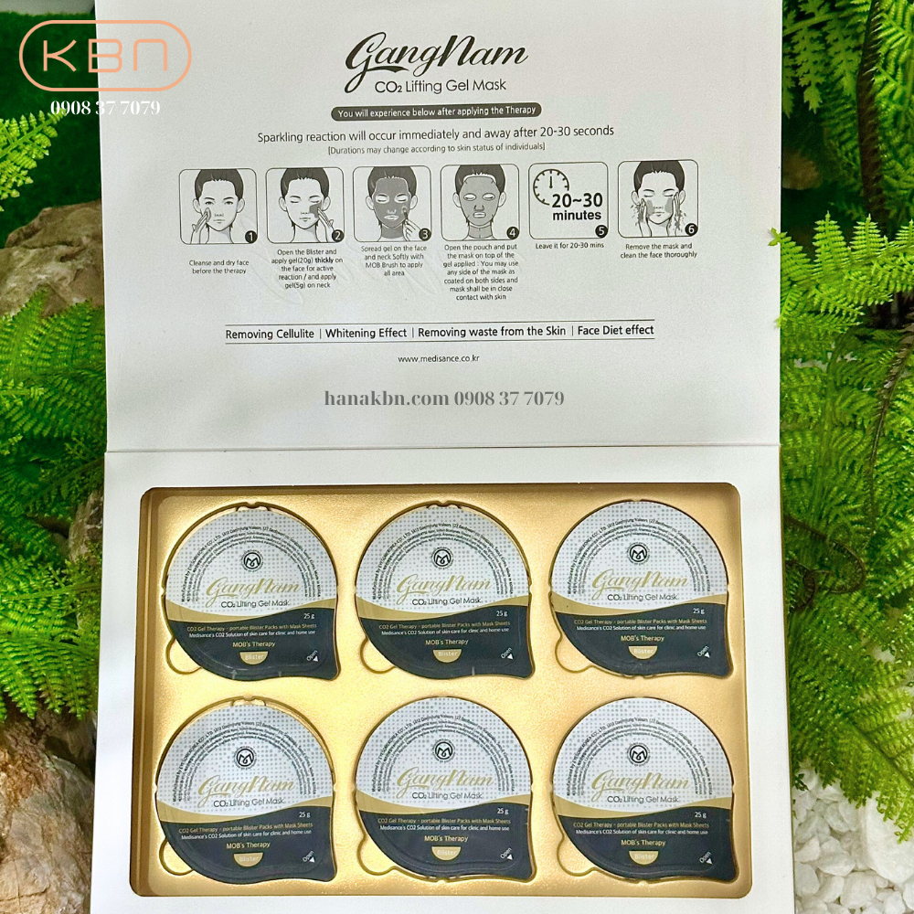 Bộ 6 Hộp Mặt Nạ Nâng Cơ Thải Độc GANGNAM CO2 - Dạng Gel - Săn Chắc, Dưỡng Ẩm, Sáng Da