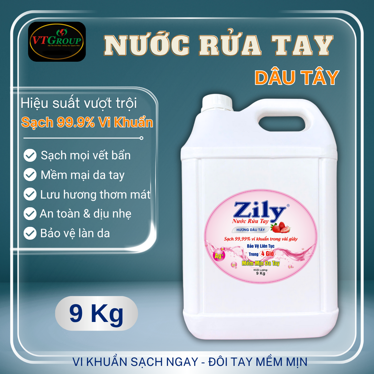 Nước rửa tay Zily can 9Kg