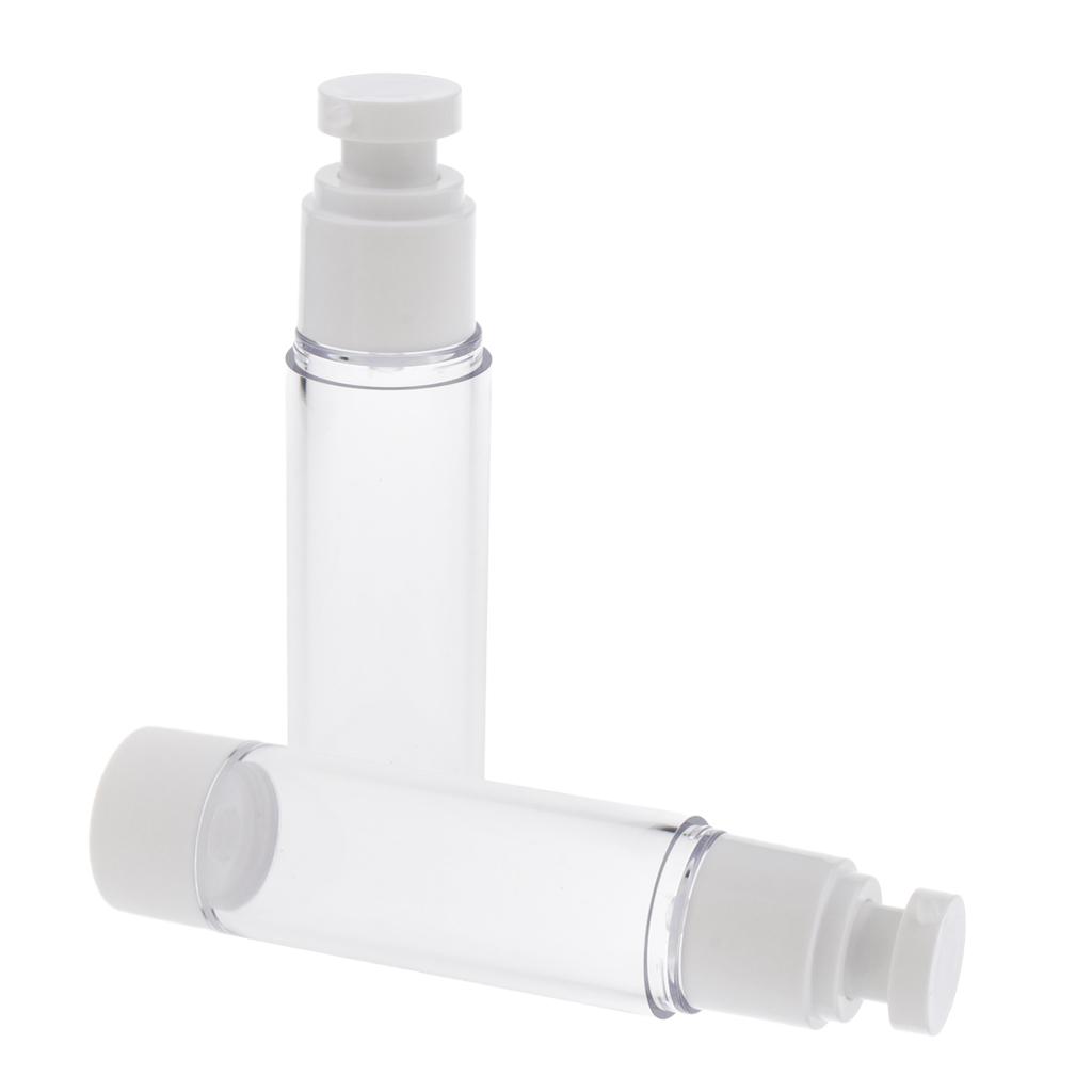 2x Chai Bơm Không Khí Vô Trùng Mực Có Thể Nạp Lại / Lotion / Serum
