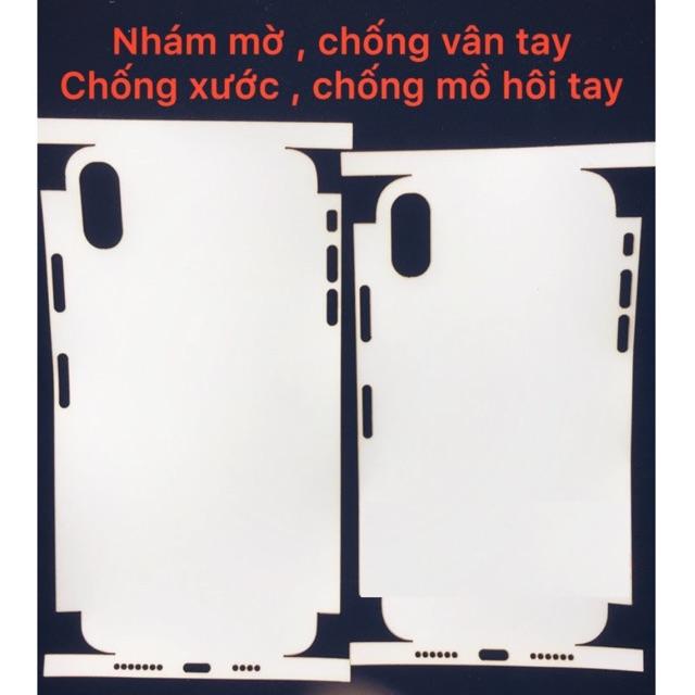 Dán dẻo PPF nhám full lỗ loa, chống vân tay bảo vệ toàn diện máy dành cho các dòng iphone 7 trở lên