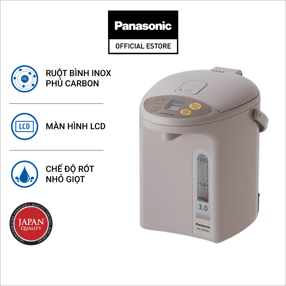 Bình thủy điện Panasonic NC-BG3000CSY 3 lít - Hàng chính hãng