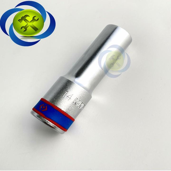 Tuýp 1/2 inch 14mm 12 cạnh màu trắng loại dài Kingtony 423014M