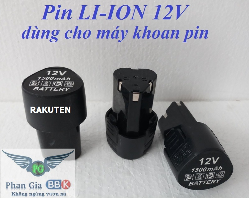 Pin Máy Khoan Cầm Tay 12 V Li-Ion 1500mAh, pin máy khoan, pin 12v