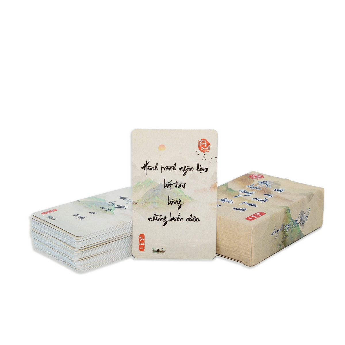 Bộ thẻ quà tặng thư pháp - Lời Của Bình Yên - Câu nói ý nghĩa
