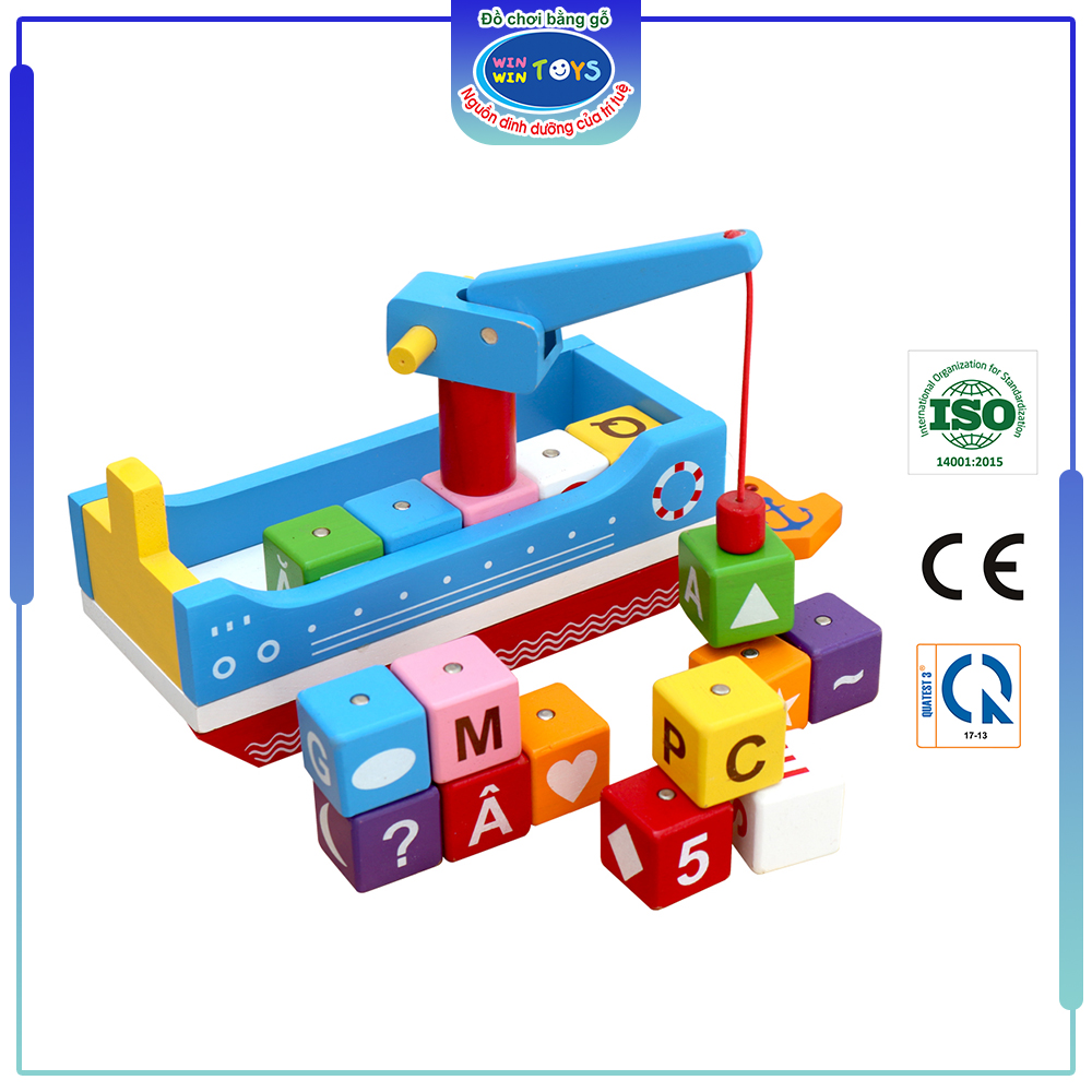 Đồ chơi gỗ Thuyền tri thức | Winwintoys 60572 | Phát triển trí tuệ và trí tưởng tượng | Đạt tiêu chuẩn CE và TCVN