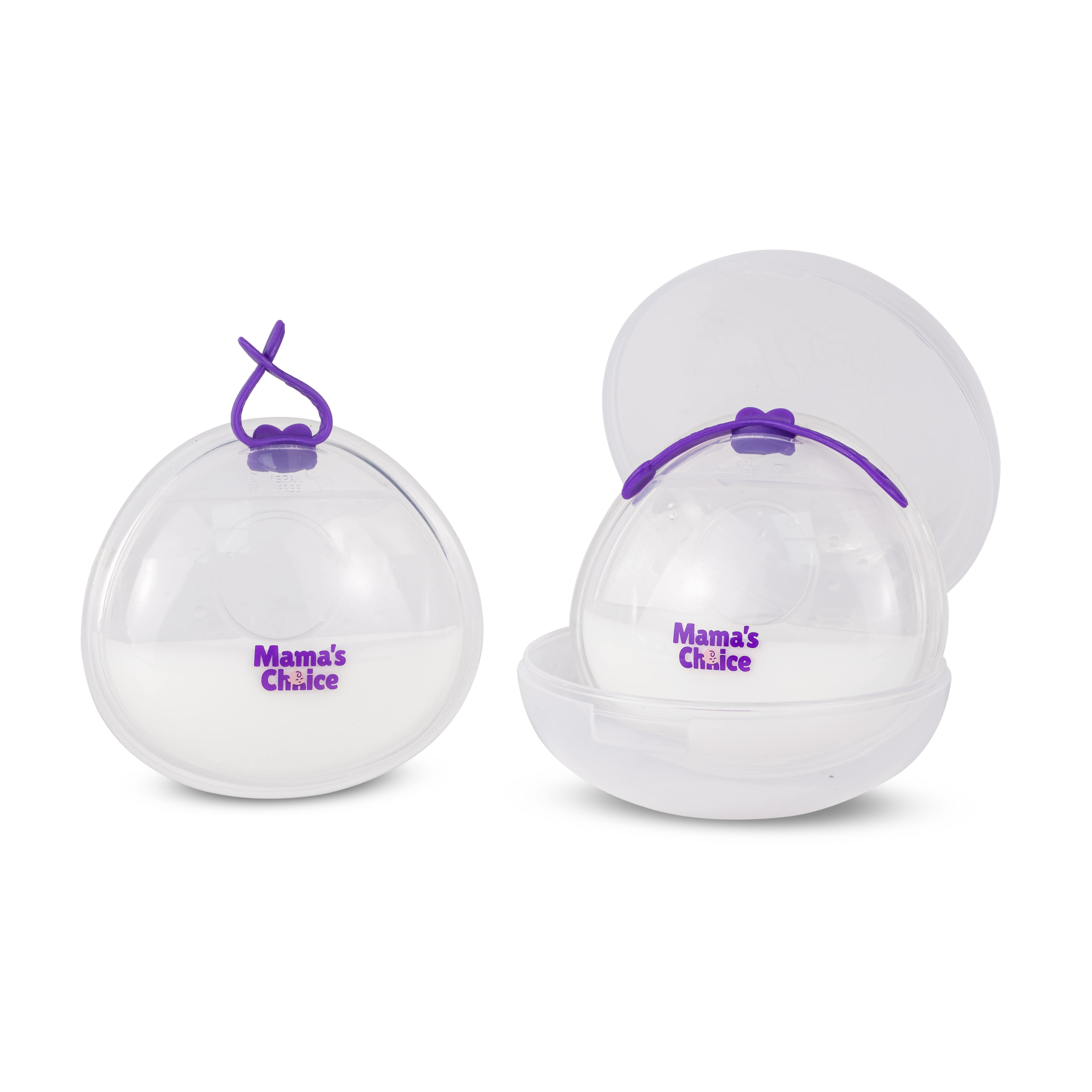 Phễu Hứng Sữa Mama's Choice, Chất Liệu Silicone Cao Cấp, Có Nút Đậy Chống Tràn và Dây Đeo Chống Rơi (Hộp 2 Cái)