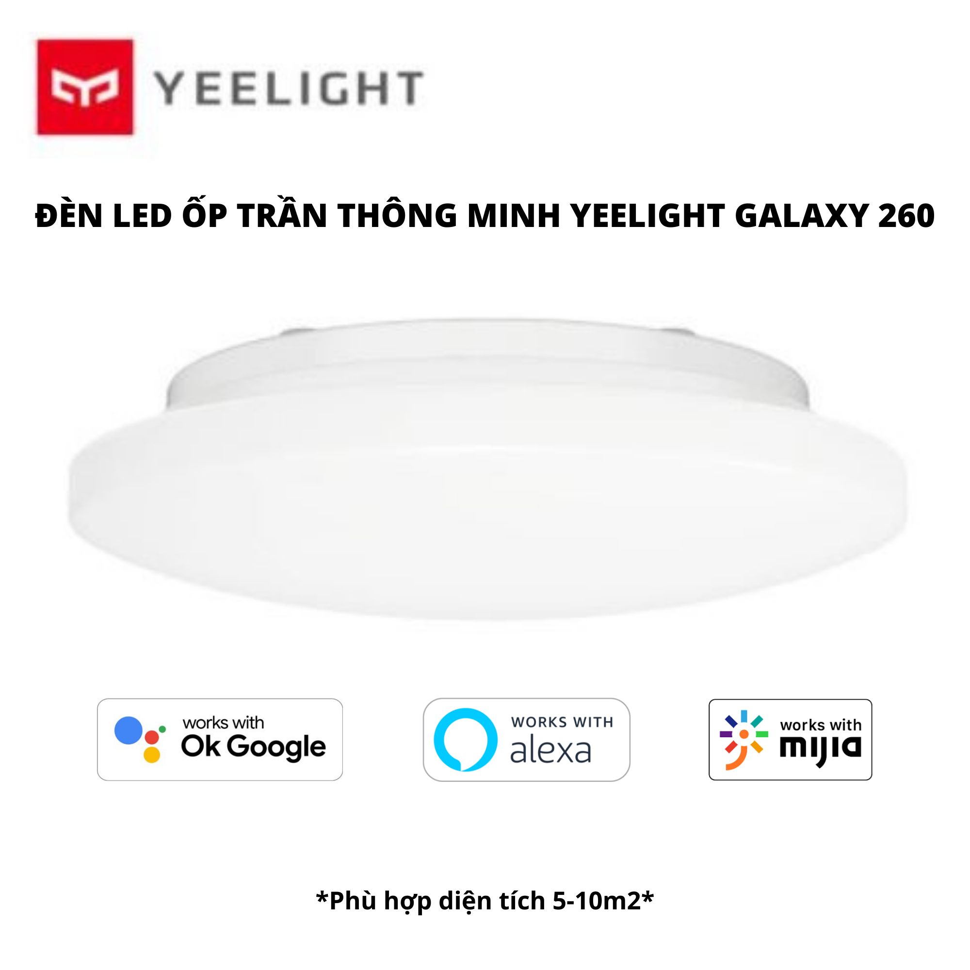 ĐÈN LED ỐP TRẦN THÔNG MINH XIAOMI YEELIGHT GALAXY 260MM – YLXD62YI - NEW 2020 - HÀNG CHÍNH HÃNG