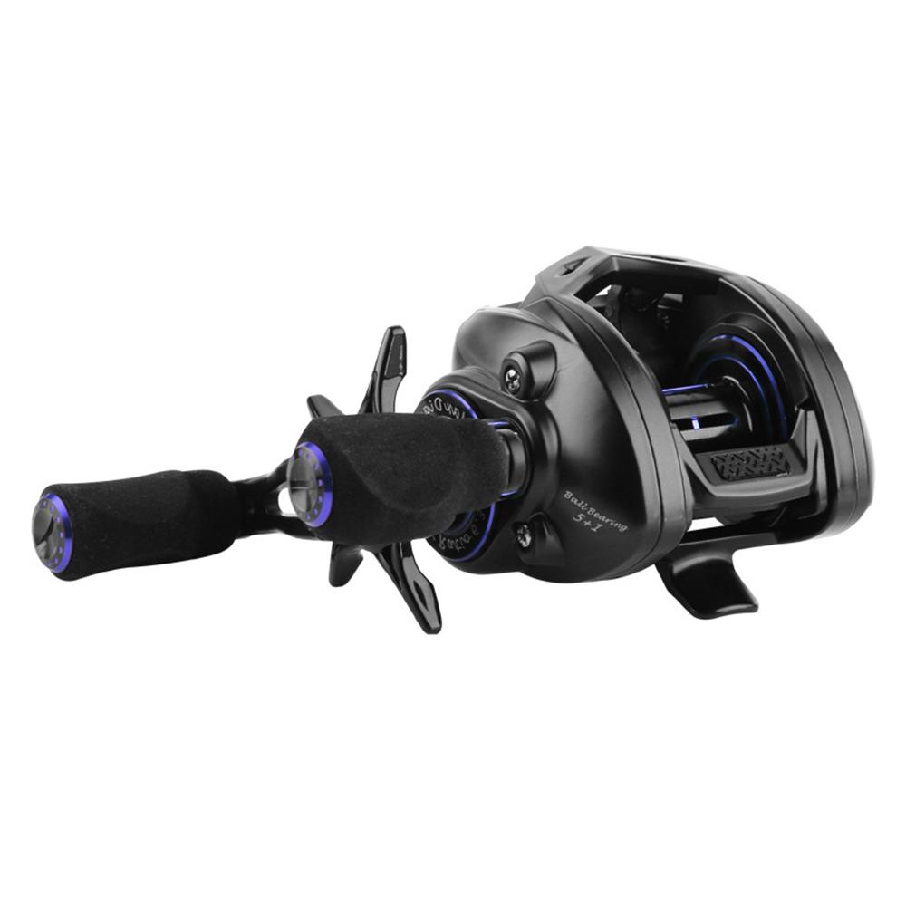 Carbon Fiber Baitcasting Reel 5+1BB Baitcaster Reel Fishing Reel High Speed 6.3: 1 Gear Ratio Magnetic Brake System