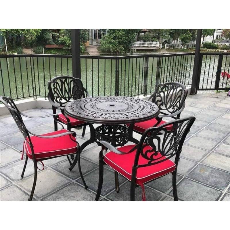Bộ bàn ghế sân vườn nhôm đúc cao cấp