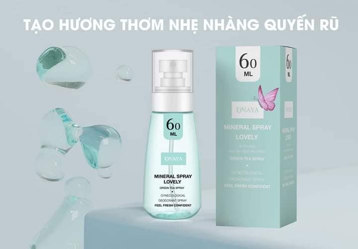 Xịt khoáng khử mùi vùng kin Minaral Spray Lovely Peppermint Spray