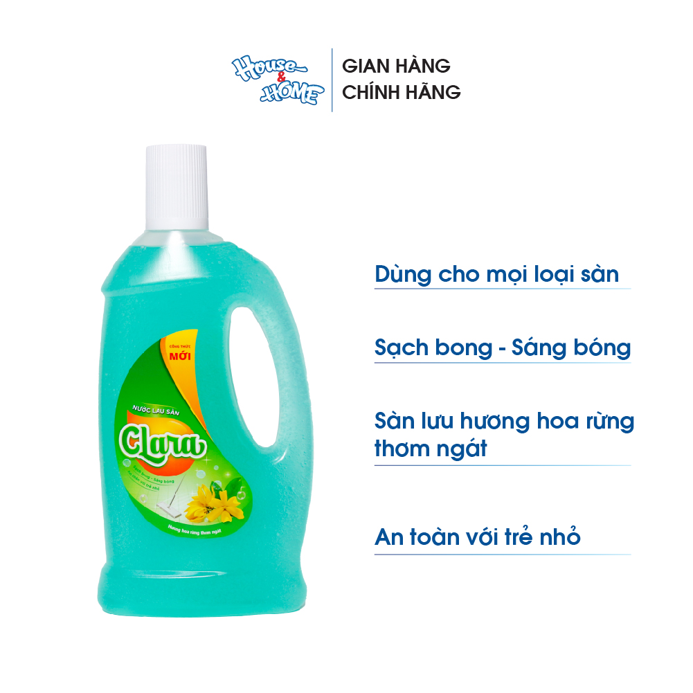 Nước lau sàn Clara hương hoa rừng thơm ngát chai 1L