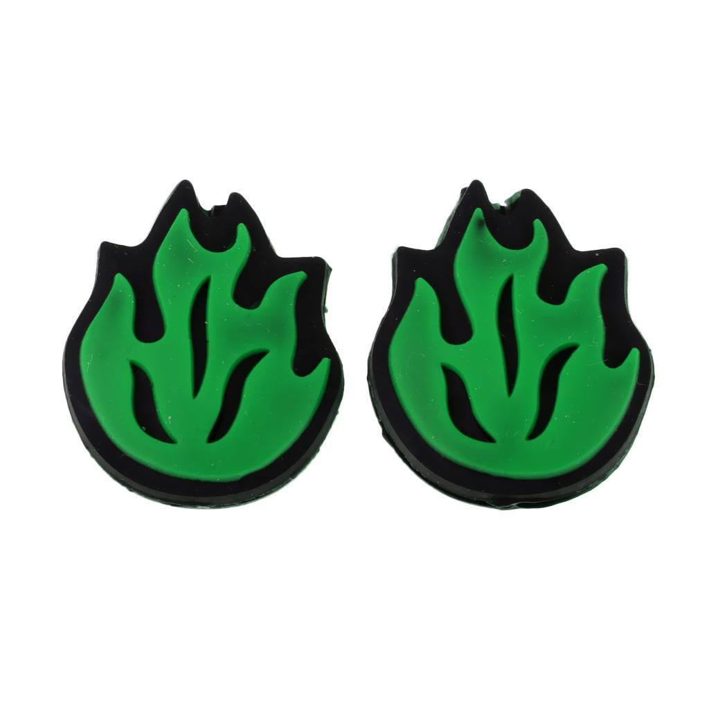 2 Piece Silicone Flame Tennis Racket Shock Absorber Shockproof Damper Red