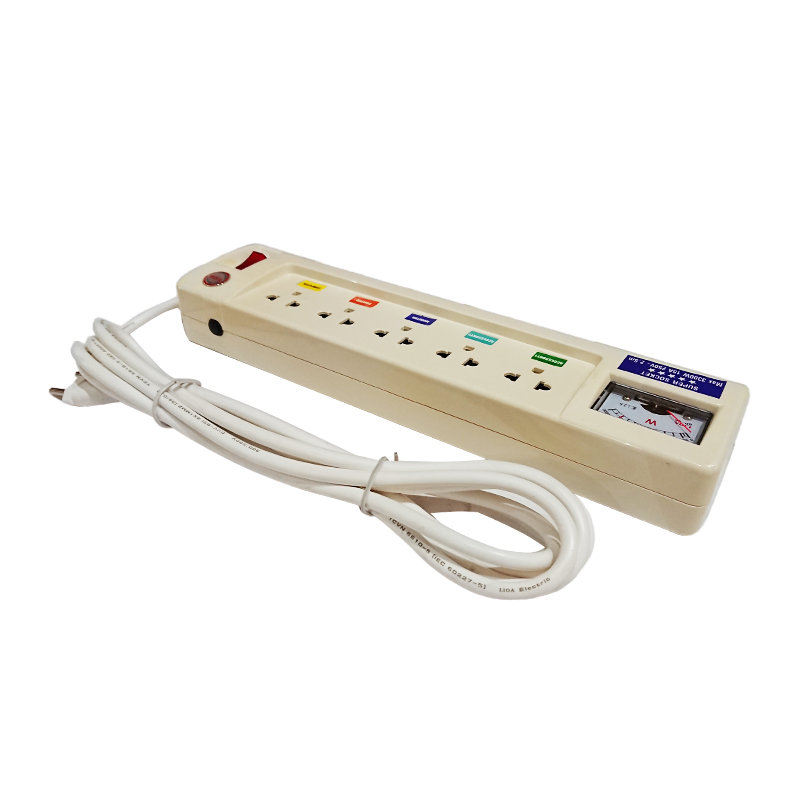 Ổ cắm kéo dài LiOA 5 ổ cắm công suất lớn có đồng hồ