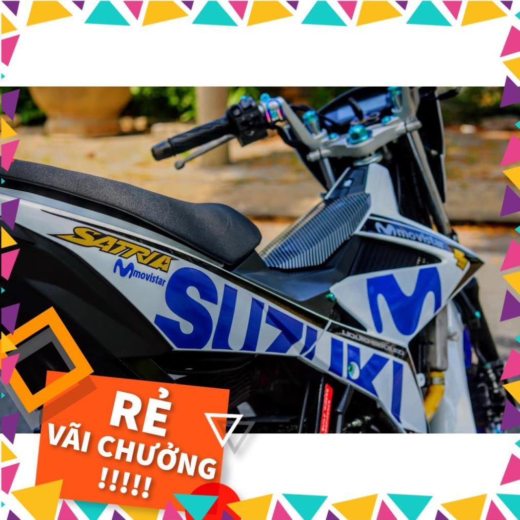 Tem Rời Raider FI Mẫu Movistar Trắng Xanh