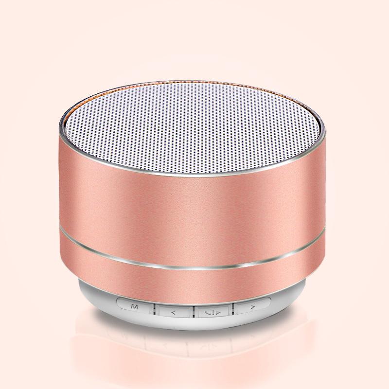 A10 Loa Bluetooth Không Dây Thép Nhỏ Súng Loa Siêu Trầm Mini Di Động Thẻ Quà Tặng Đĩa U TF Ngoài Trời Color: Blue