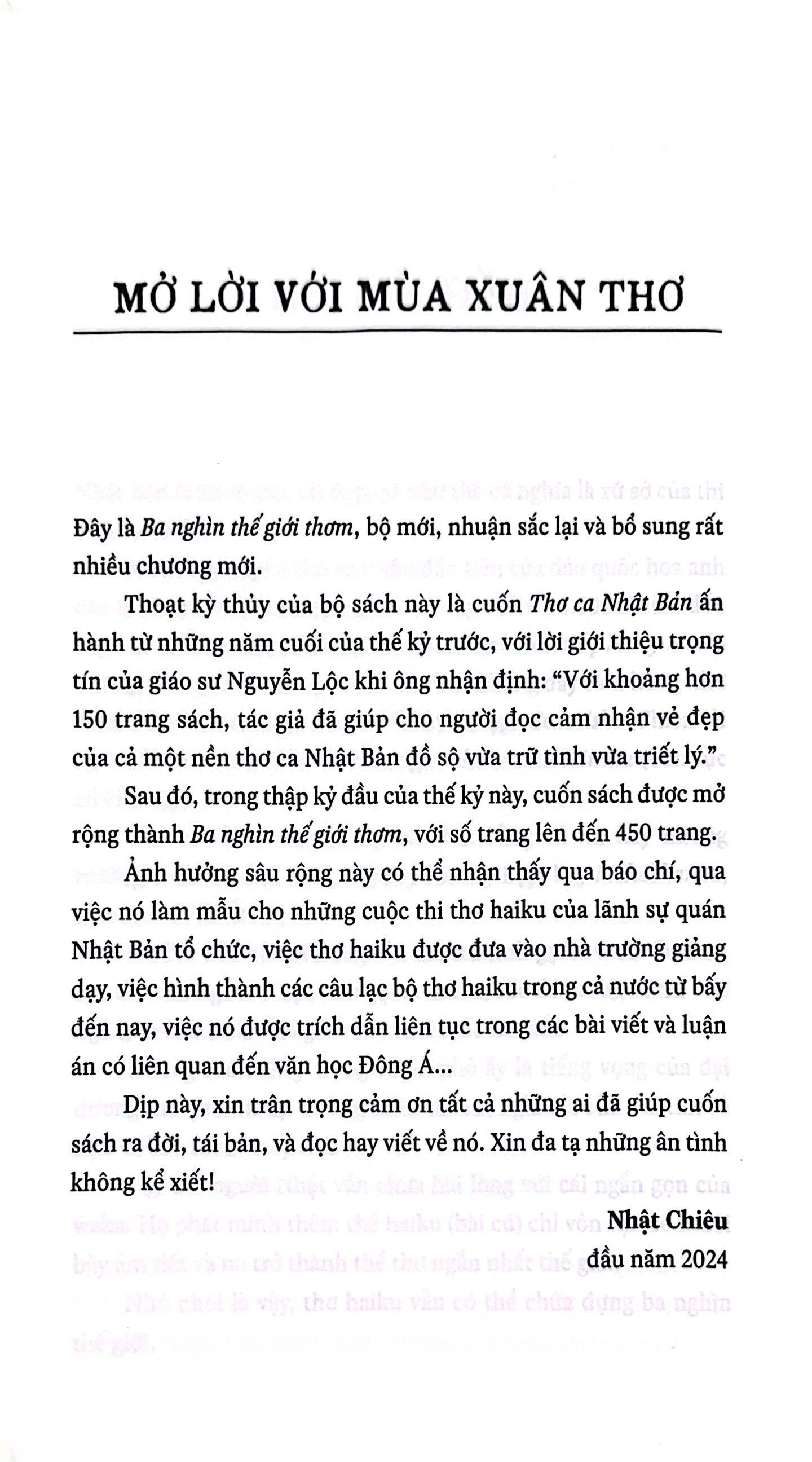 Ba Nghìn Thế Giới Thơm