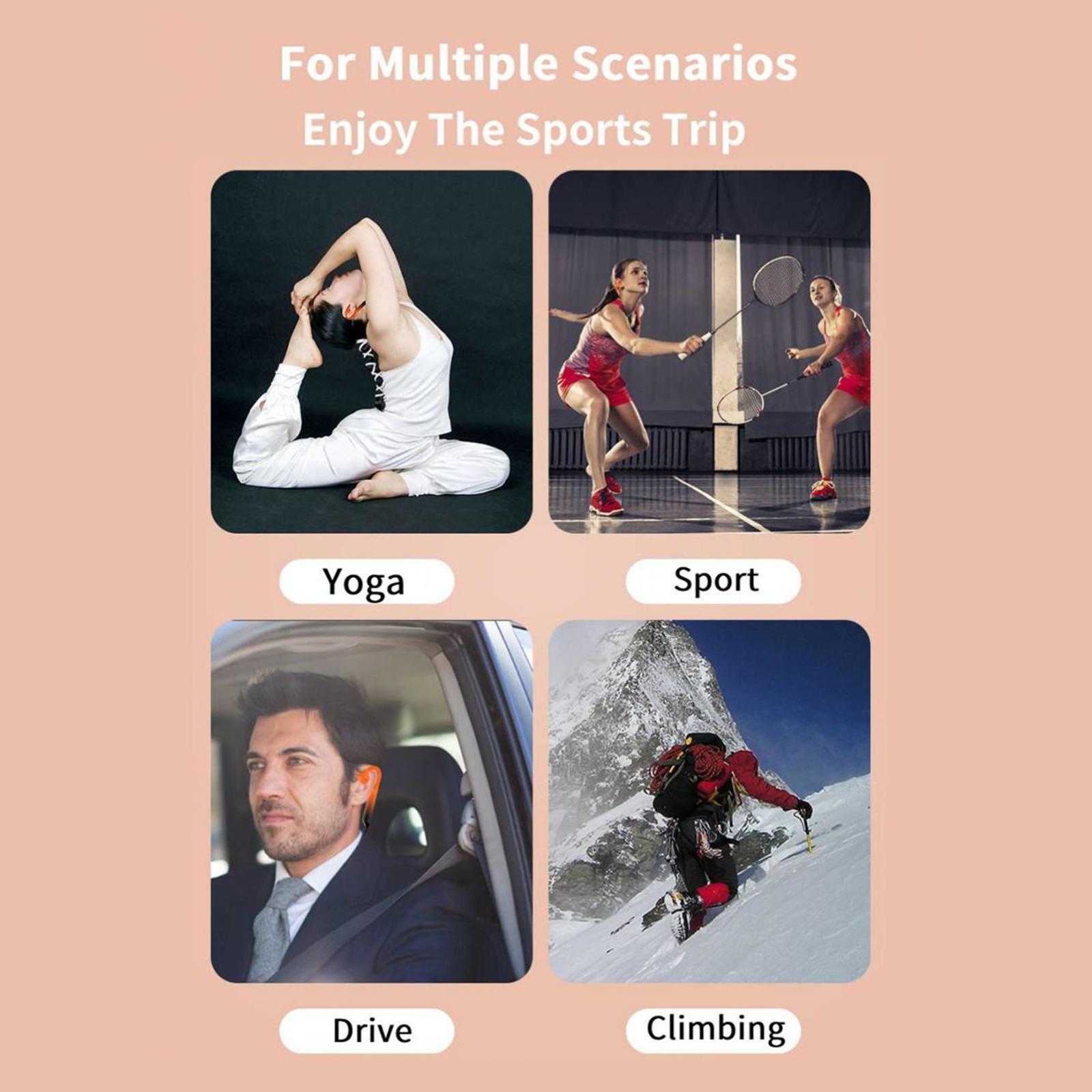 Bluetooth 5.0 Air Conduction Headset, 9D Surround Sound Sport Earphone for Travel Outdoor Sports