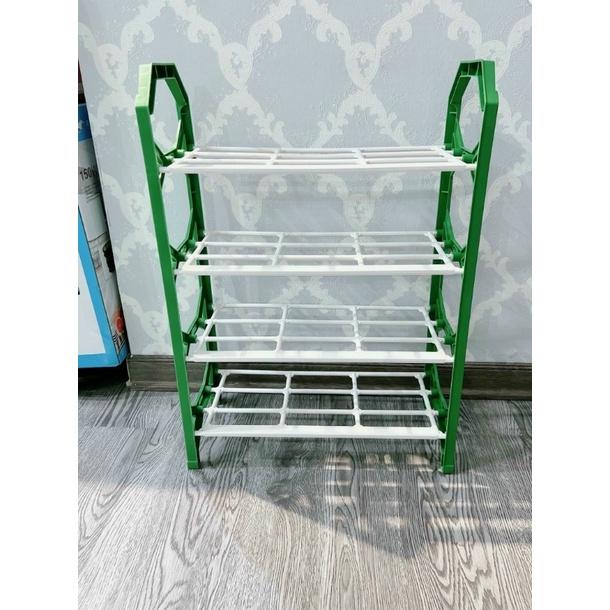 Kệ Để Giày Dép 4 Tầng Bằng Nhựa Có Thể Gấp Gọn
