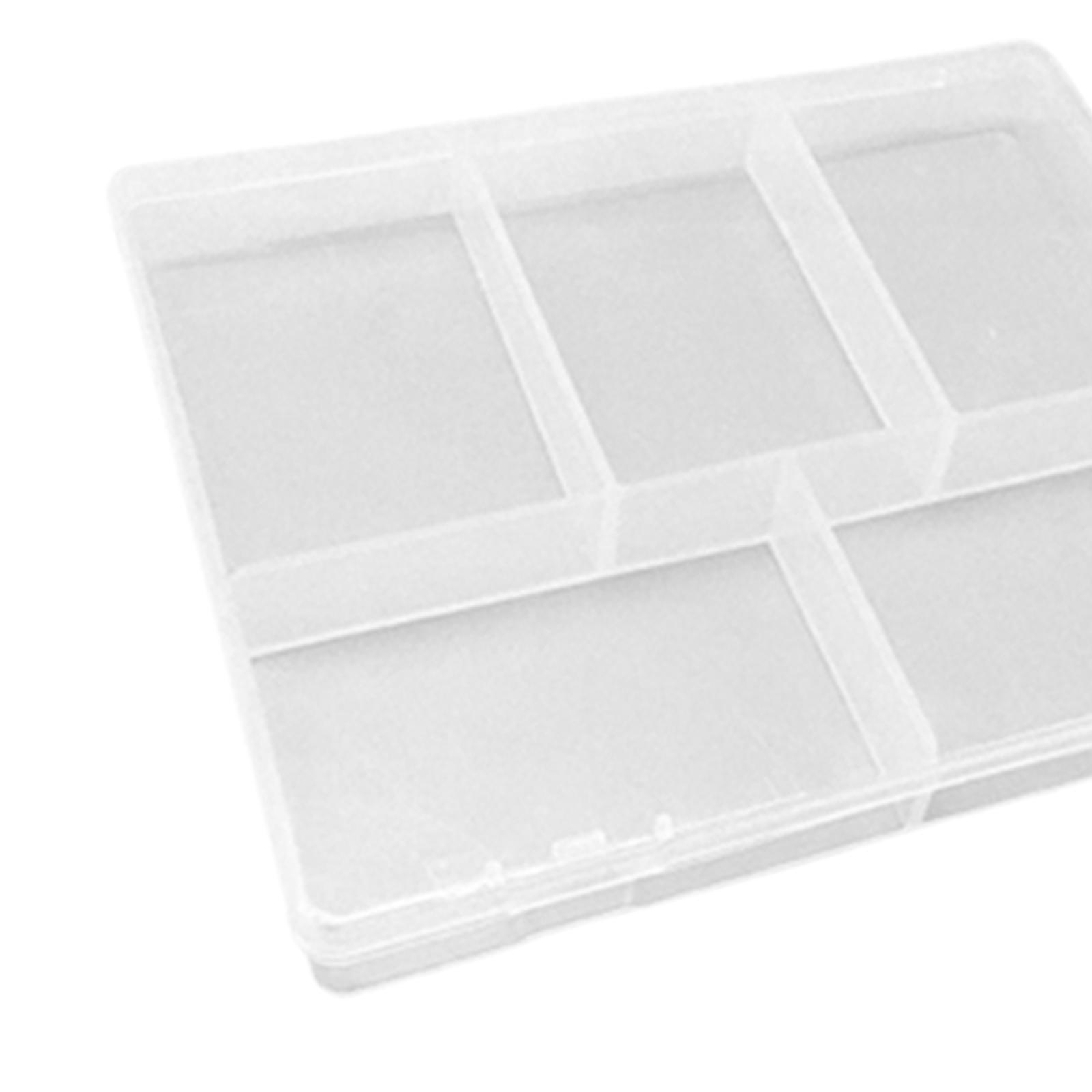4 Pieces Small Plastic Storage Box 5 Grid for Tools Painting Accessories