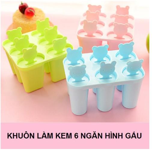 Khay làm kem tiện lợi an toàn phong cách nhật bản 6 ngăn