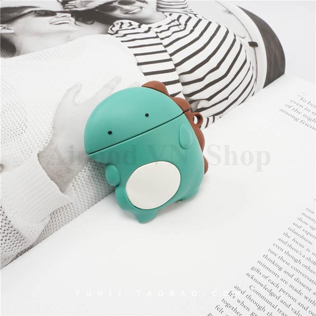 Bao Case Ốp dành cho airpod 1 và 2, Airpod pro... khủng long mắt hí silicon cao cấp