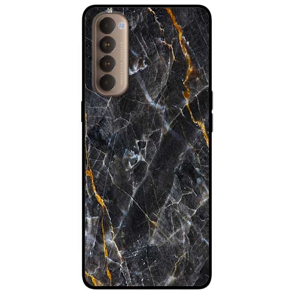 Ốp lưng dành cho Oppo Reno 4 Pro mẫu Đá Đen