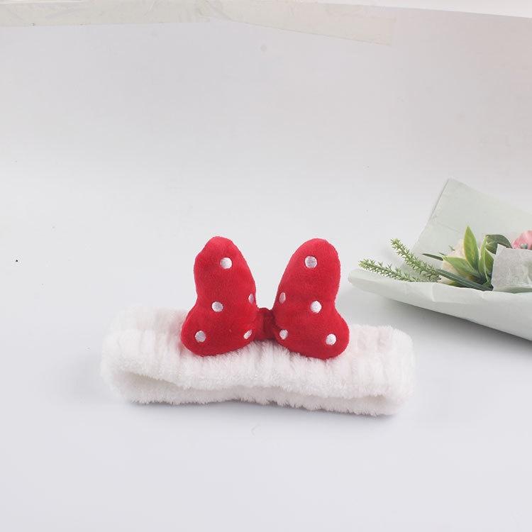 Băng đô bờm cài tóc nơ đỏ chấmbi chằn bông 3d cựng xỉu Nunam shop cài tóc nữ,cute,dễ thương