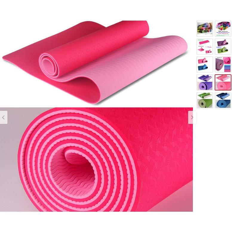 Thảm Tập Yoga PE Cao Cấp 2 Lớp Độ Dầy 6MM