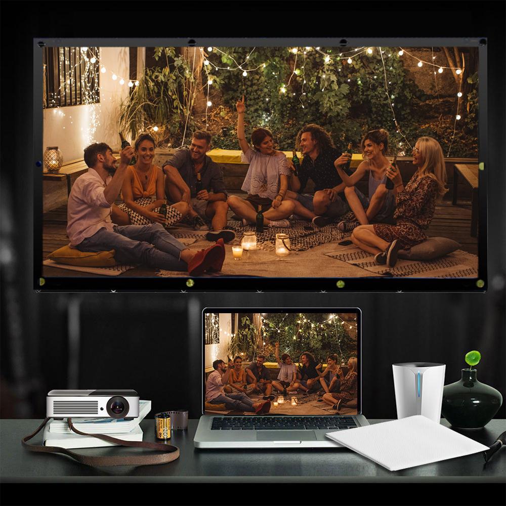 Màn hình máy chiếu ngoài trời 100 inch HD PVC 16: 9 có thể gập lại