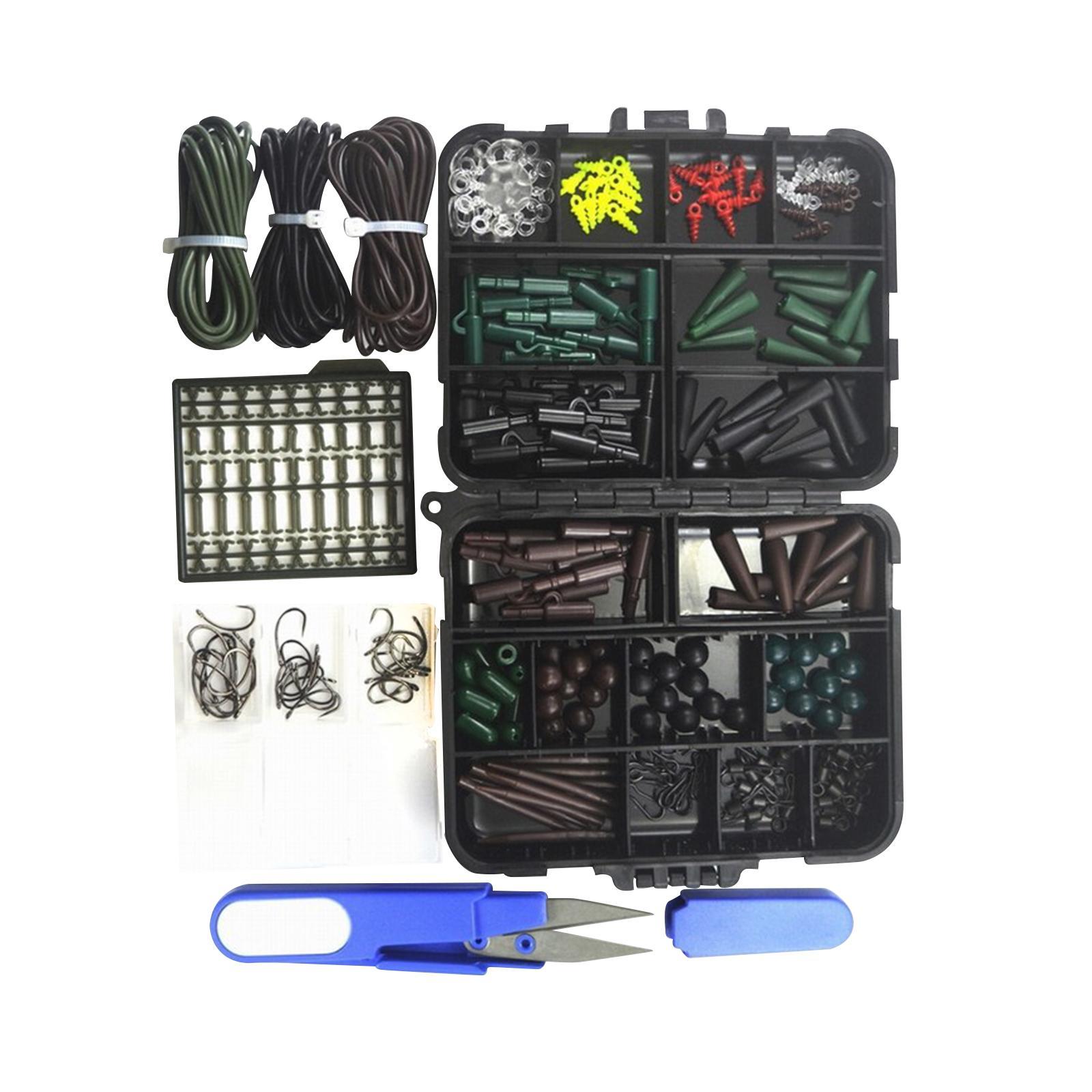 Carp Fishing Tackle Box Carp Fishing Gear Portable Screws Sleeves Beads Carp Fishing Equipment for River Yellow Perch Trout Saltwater