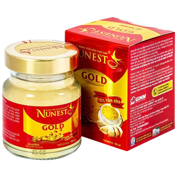 Nước Yến Sào Cao Cấp 15% Yến Nunest Gold (Hũ 70ml)