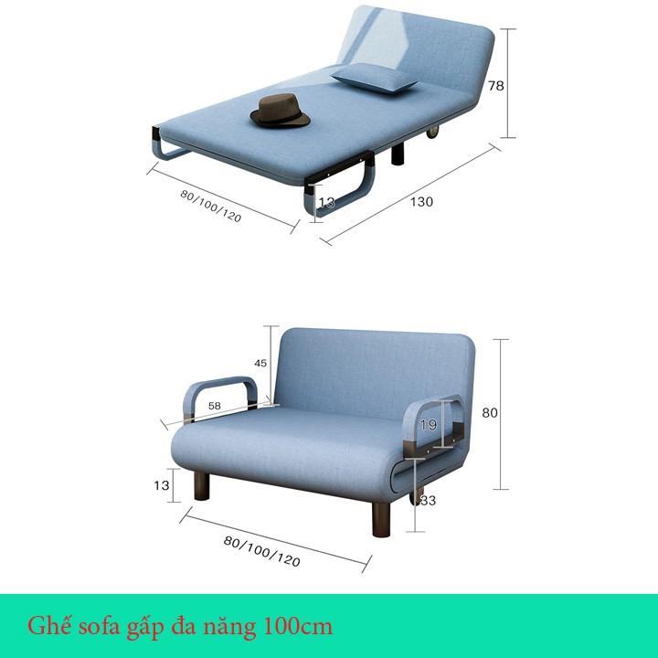 Ghế sofa gấp đa năng rộng 1m2, 1m, 80cm - giường sofa gập lại thành ghế bền đẹp
